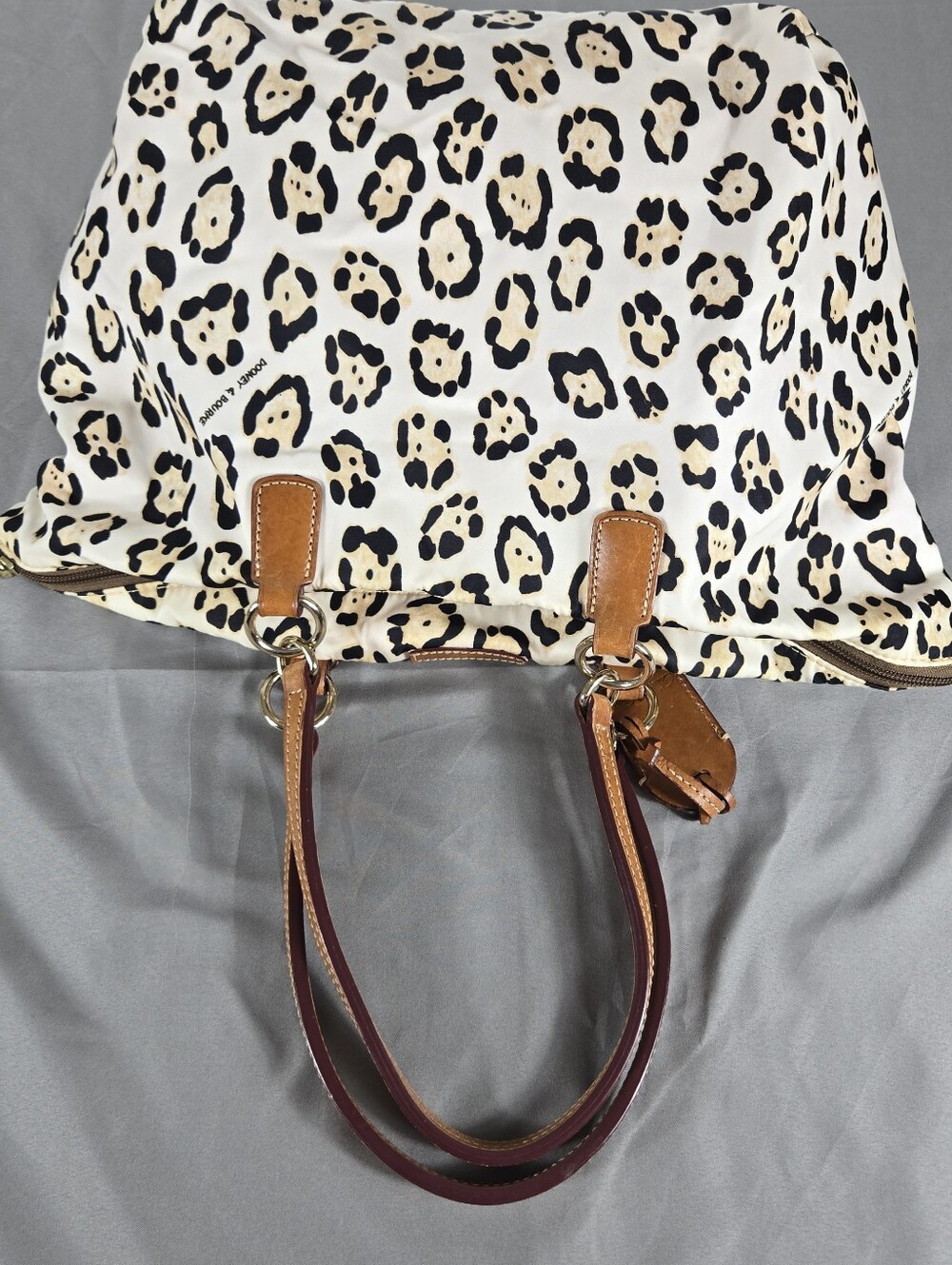 Dooney & Bourke Leopard Print Travel Tote Statement Iconic - Picture 8 of 16